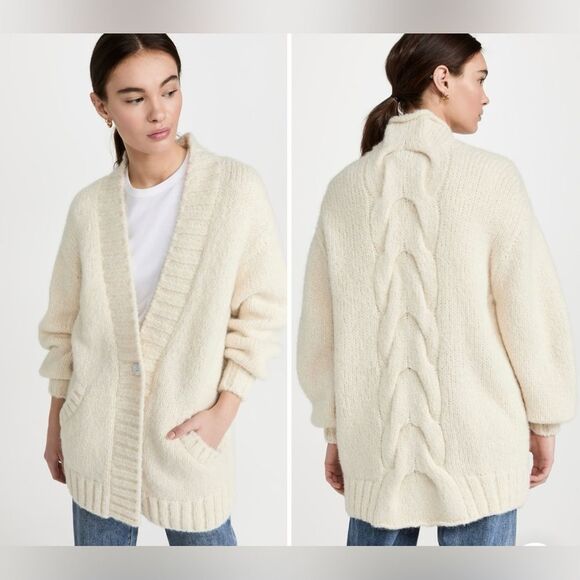 Faherty Stella Alpaca Cardigan M - Picture 1 of 6